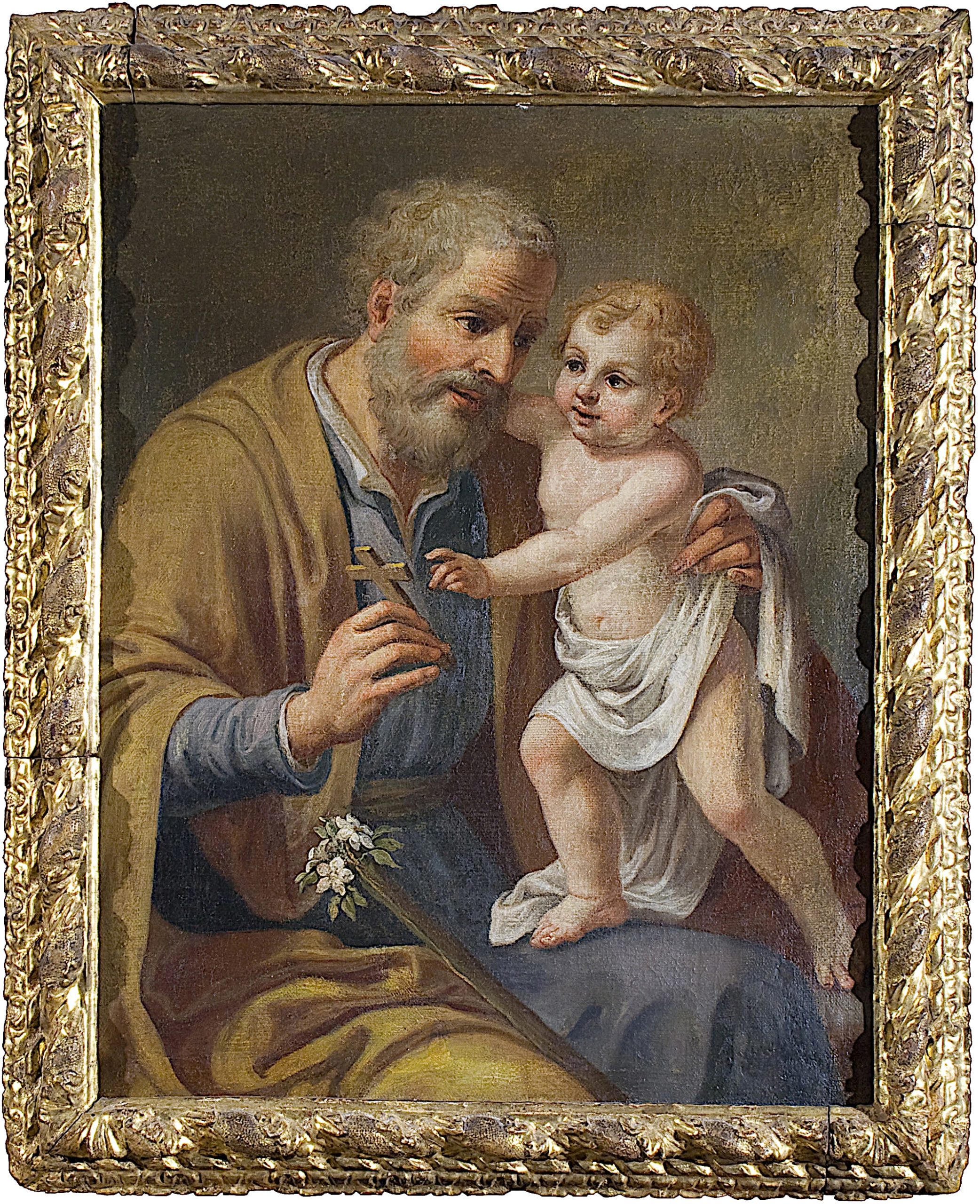 dipinto-antico-san-giuseppe-bambino-emporiodellepassioni.com