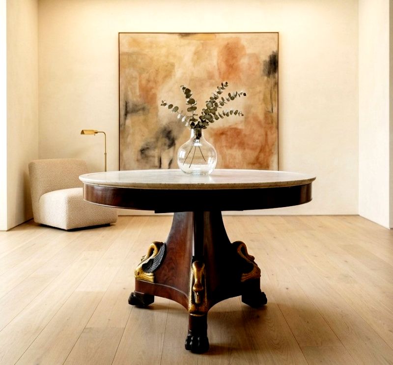 tavolo-tondo-con-marmo-bianco-emporiodellepassioni.com