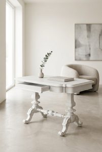 tavolino-Luigi-Filippo-in-noce-del-XIX-secolo-Laccato-bianco-emporiodellepassioni.com