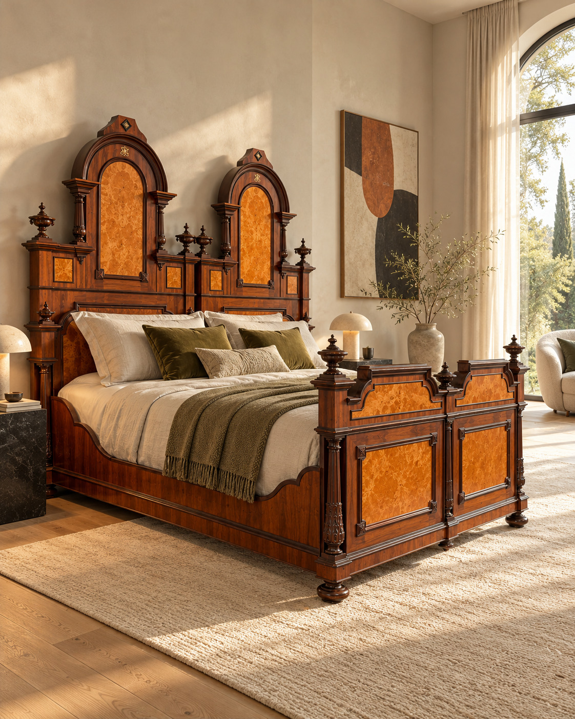 Letto Matrimoniale Antico Monumentale